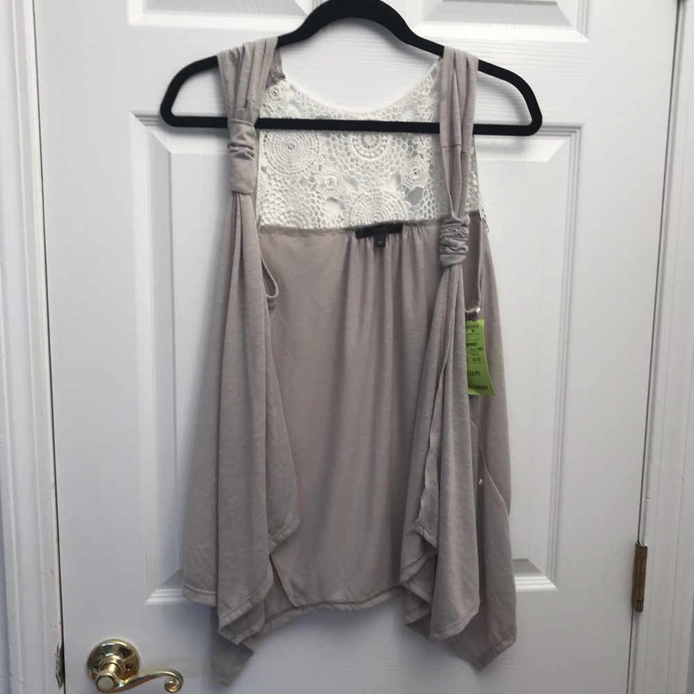 Gray Cardigan Vest